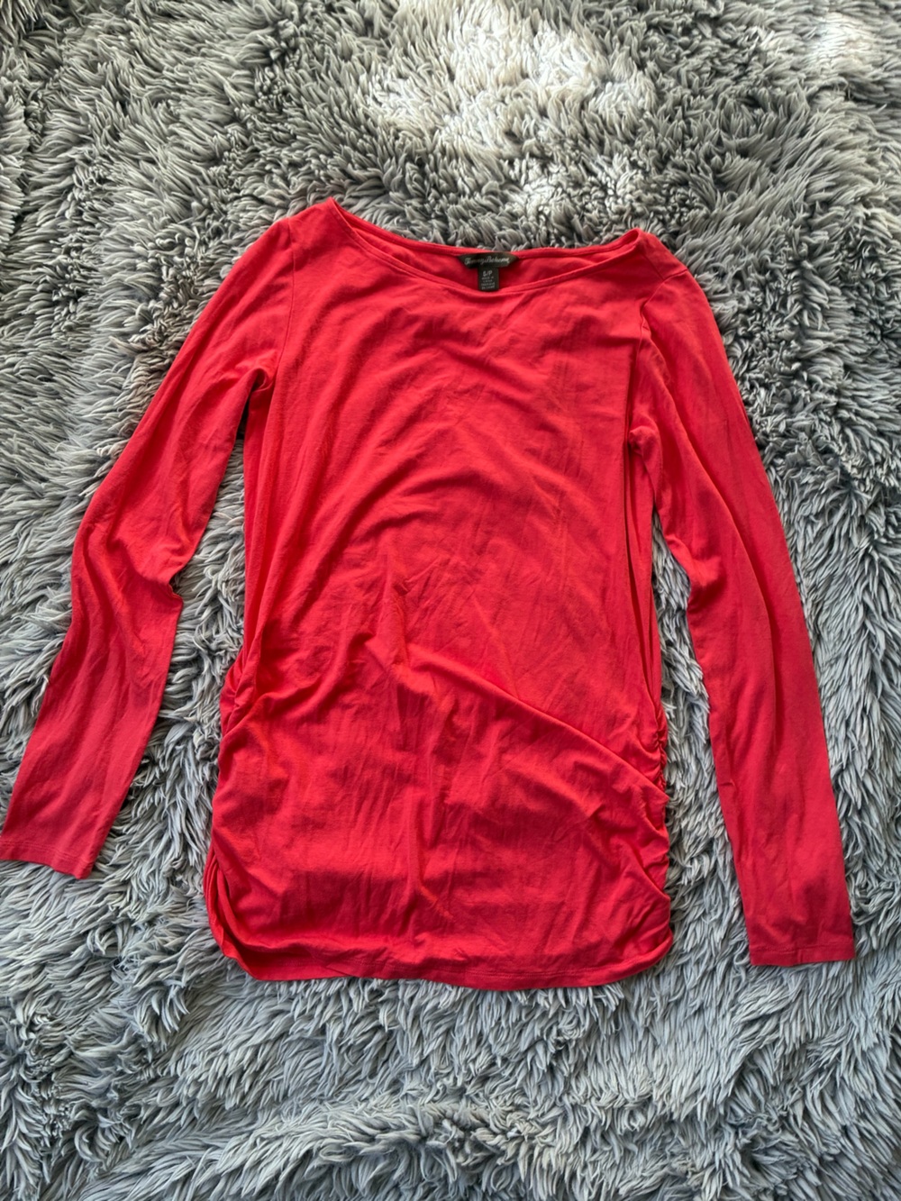 Tommy Bahama Small Red Long Sleeve Crewneck Top